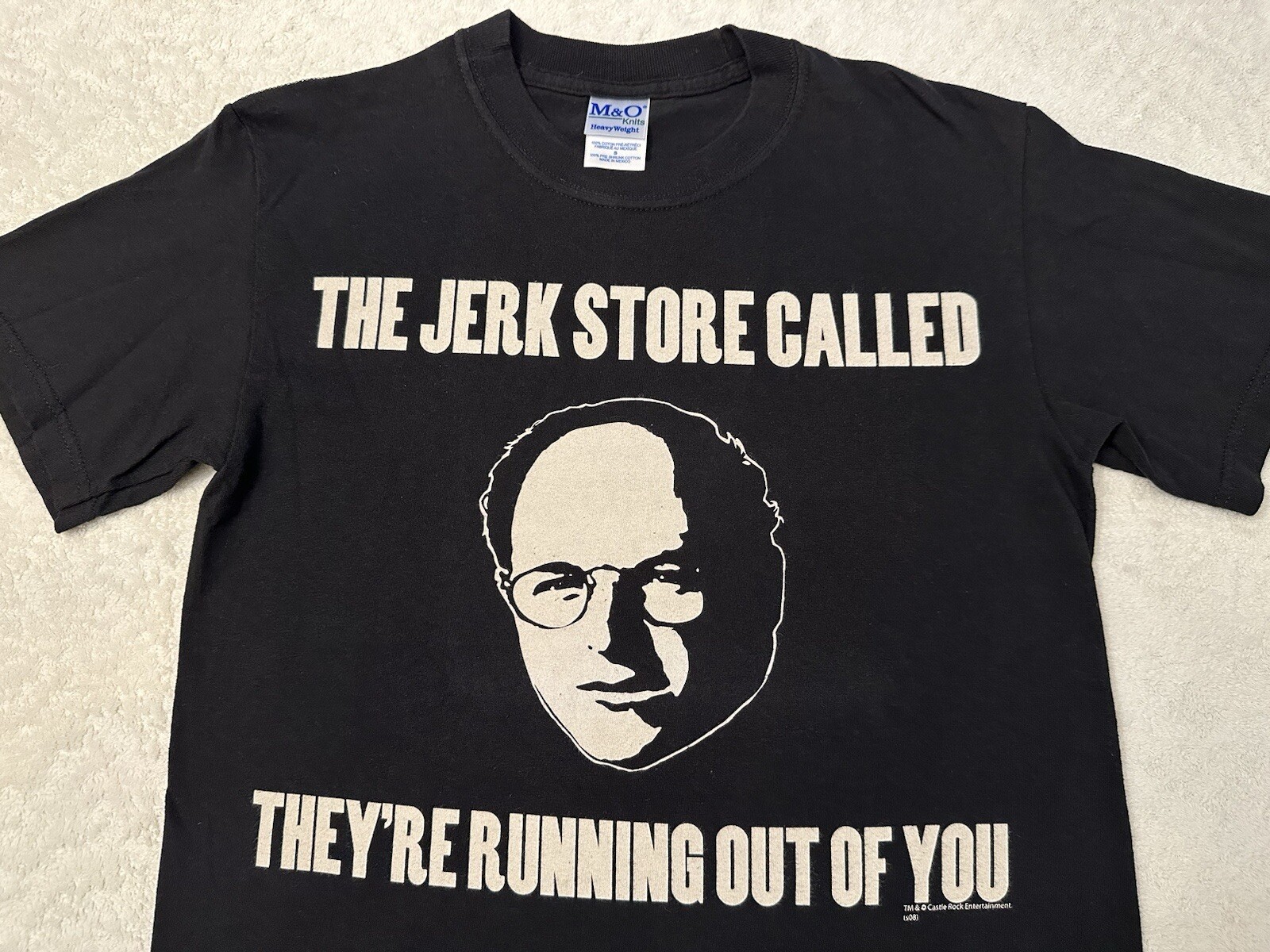 Vintage 2000s Y2K George Costanza Seinfeld TV Show Jerk Store Joke T-Shirt S NEW