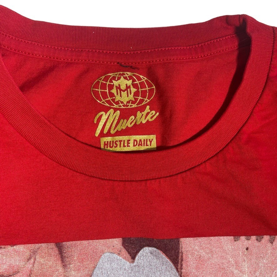 Muerte Hustle Daily Champions Graphic T-Shirt 3XL Red Hip Hop Streetwear Mens