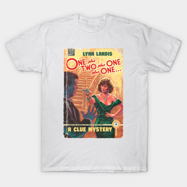 One Plus Two Plus One Plus One T-Shirt Retro Paperback Book Mystery Graphic Tee