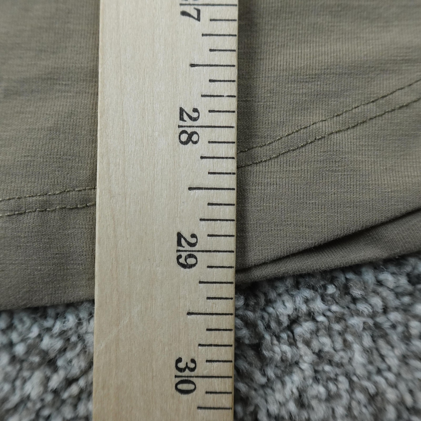 Cuts Shirt Mens L Beige Curve Hem Henley Short Sleeve Stretch Tee Performance