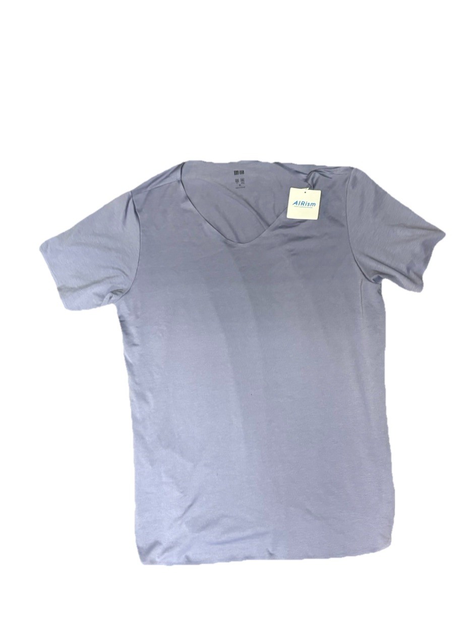 Uniqlo Airism T Shirt Men Black V Neck Undershirt Size XS