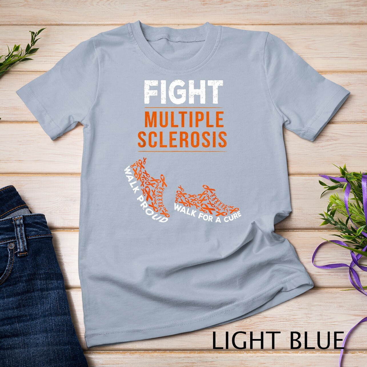 Fight Multiple Sclerosis MS Awareness Warrior Ribbon Unisex T-shirt