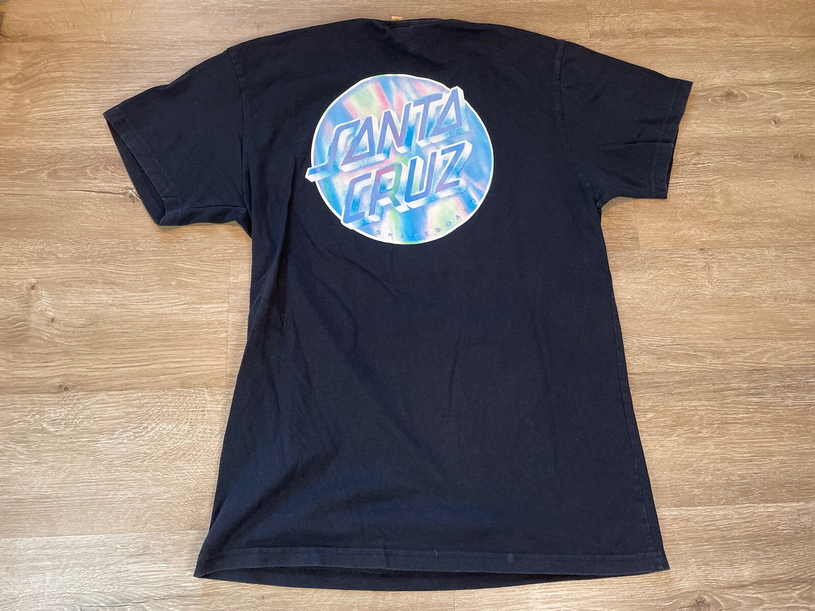Men’s Santa Cruz Skateboards Shirt Sz M Short Sleeve Crew Neck T-shirt Black