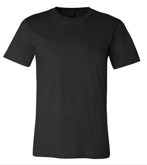 Bella + Canvas Unisex Short-Sleeve Cotton Jersey Black Small T-Shirt 3001C