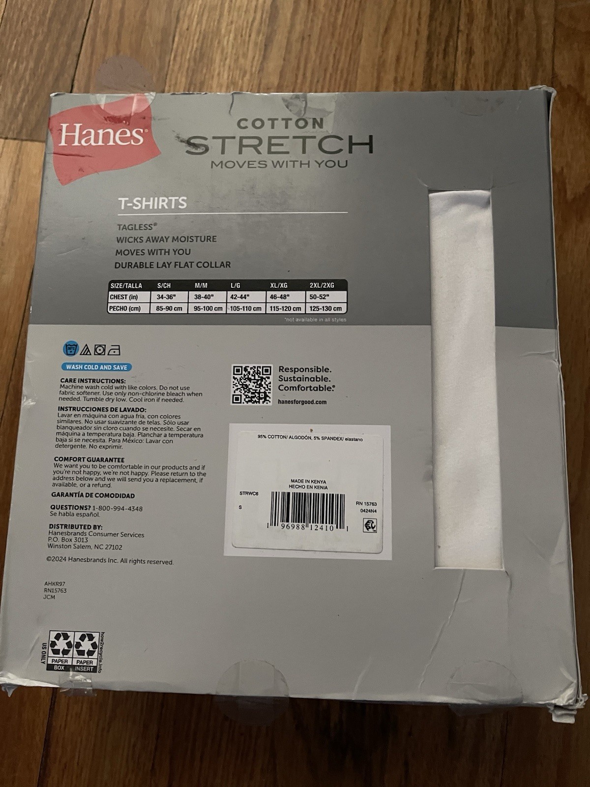 Hanes Men’s FreshIQ ComfortSoft Crewneck Undershirt – White (Pack of 6) (2135P6)
