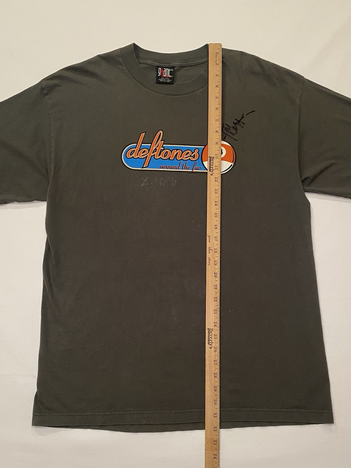 Vintage 1990’s GIANT Deftones Around the Fur Concert T-Shirt Size XL SIGNED