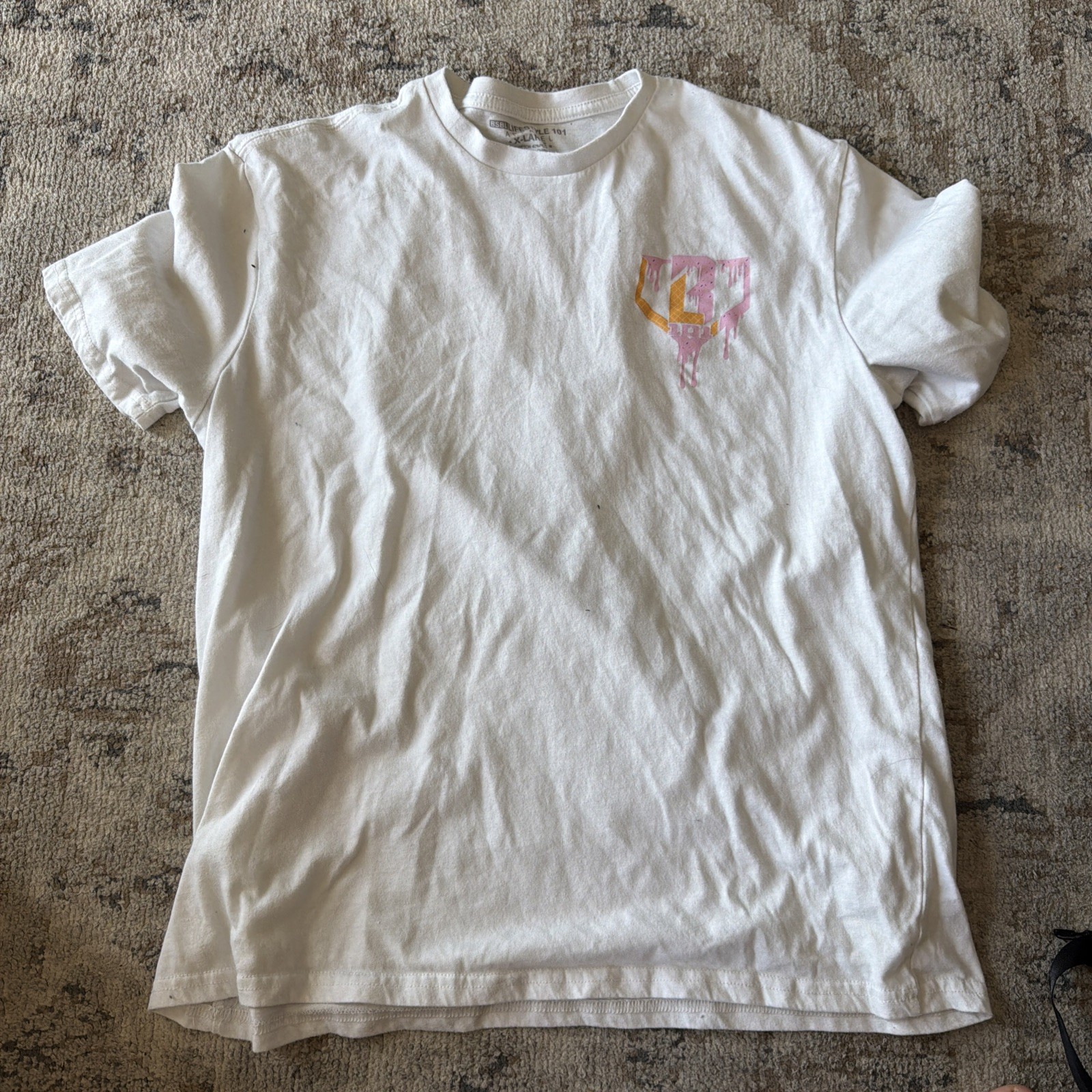 Baseball Lifestyle 101 Strawberry Ice Cream Shirt Adult XL