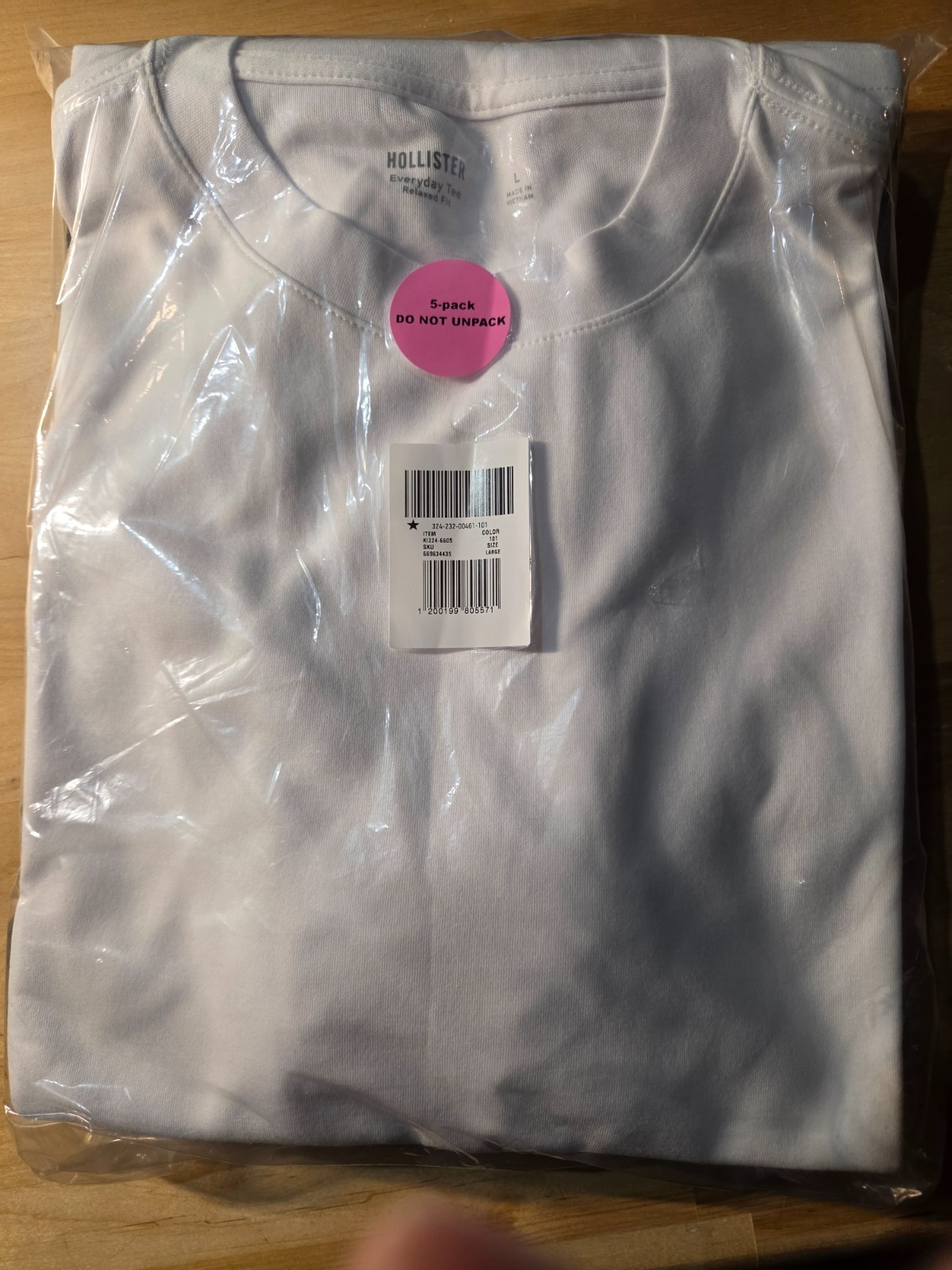 Hollister Everyday Tee T-SHIRT 5-PACK Relax Fit Size XL, L, M, S New
