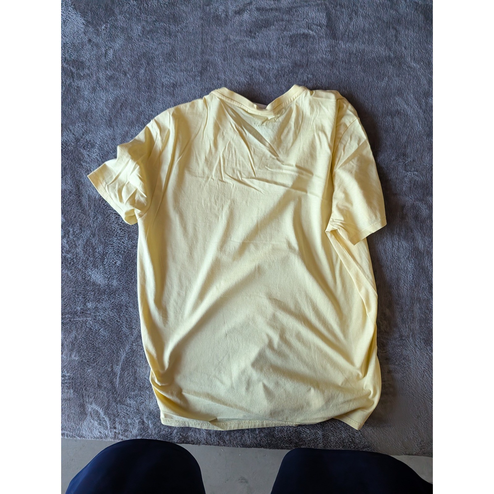 Lacoste Mens V-Neck T-Shirt Yellow 100% Pima Cotton Regular Fit US L FR 5