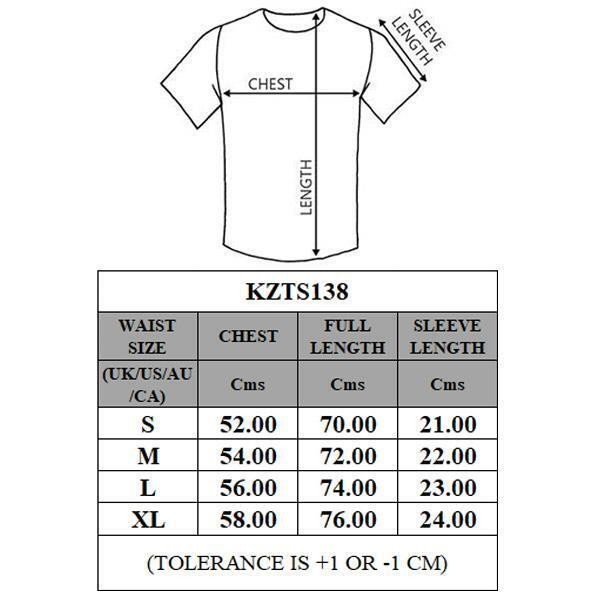 Kruze Mens T shirts Cotton Short Sleeve T-shirt Tee Crew Neck Regular Plain Top