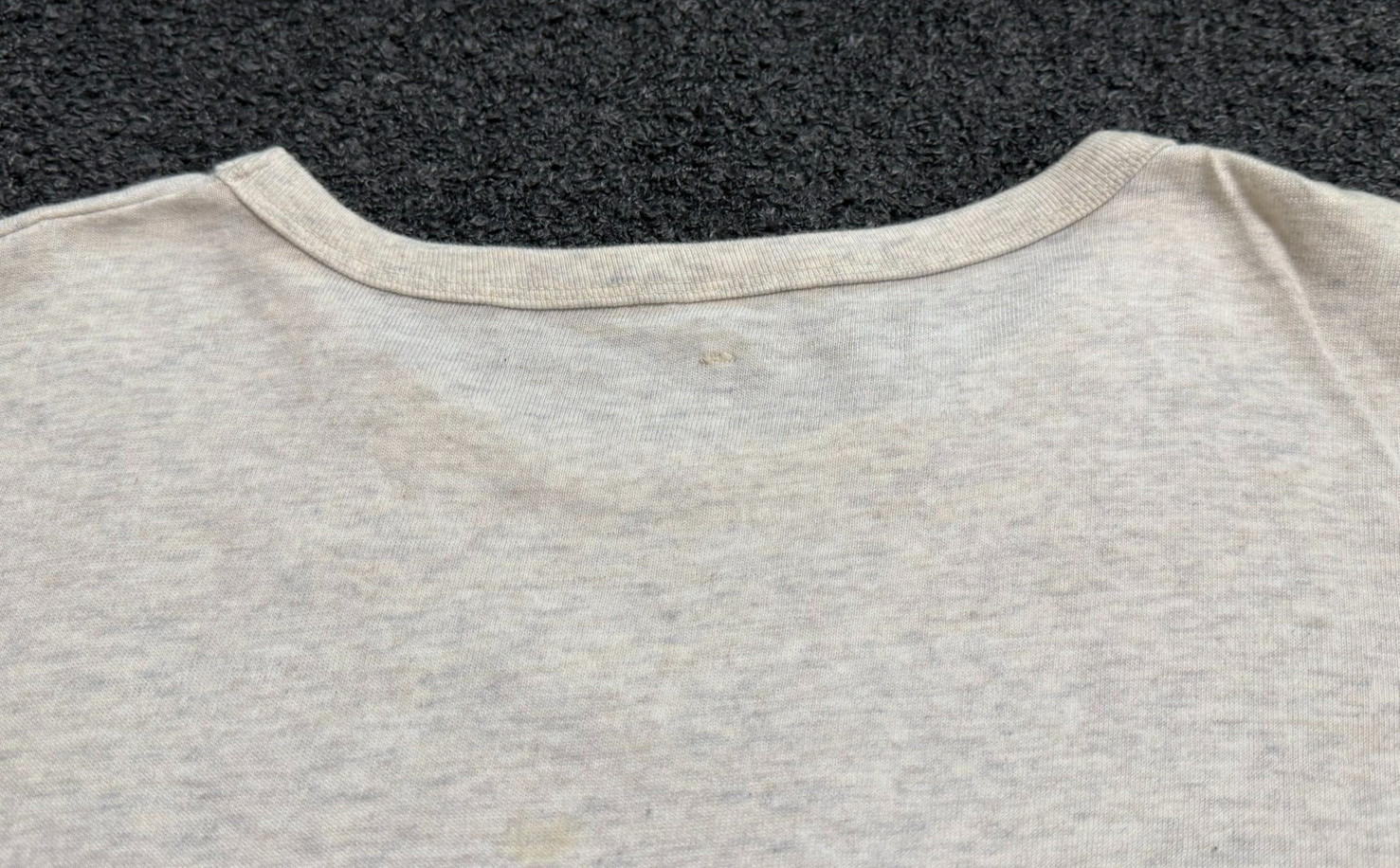 FilMelange Organic Cotton Pocket Tee Gray White Size 5 XL Made in Japan