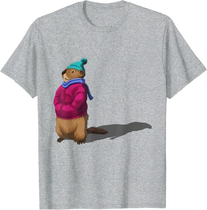 GroundHog Day Shadow Cute Ground Hog Men Women Funny T-Shirt