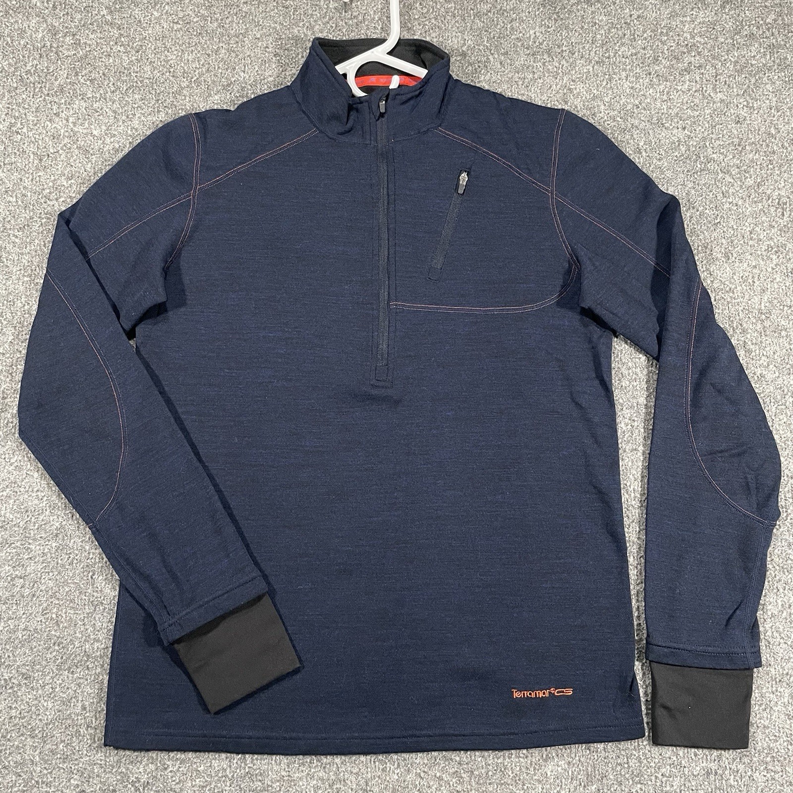 Terramar Climasense 3.0 Shirt Mens Small Blue Performance Base Layer Thermawool