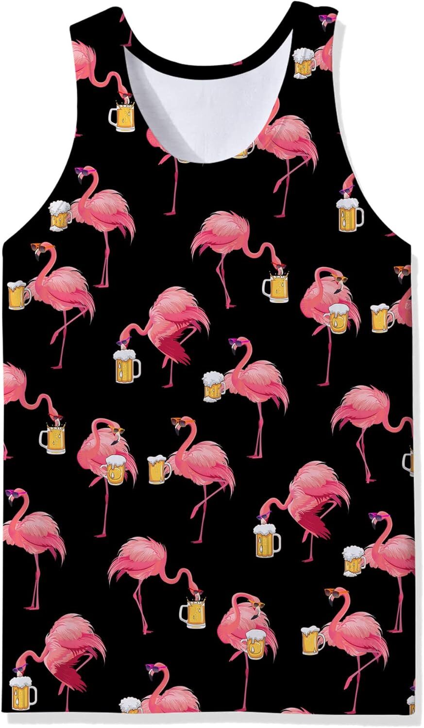 Mens Tank Tops Funny Graphic Summer Sleeveless Tank Top,comfortable, breathable