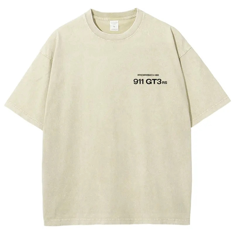Graphic Tee Vintage 911 Car T-Shirt Streetwear Retro Racing Shirt for Men