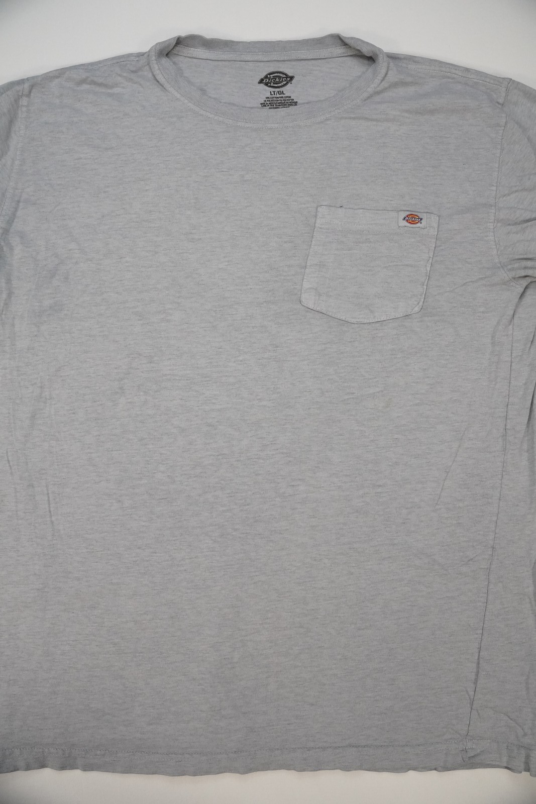 Dickies Mens Large Grey T-Shirt Short Sleeve Crewneck Casual Gym Wear Running