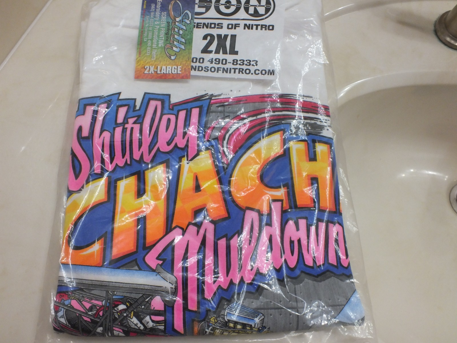 Vintage NHRA Shirley “ChaCha” Muldowney Tee Shirt 2XL NEW Old Stock