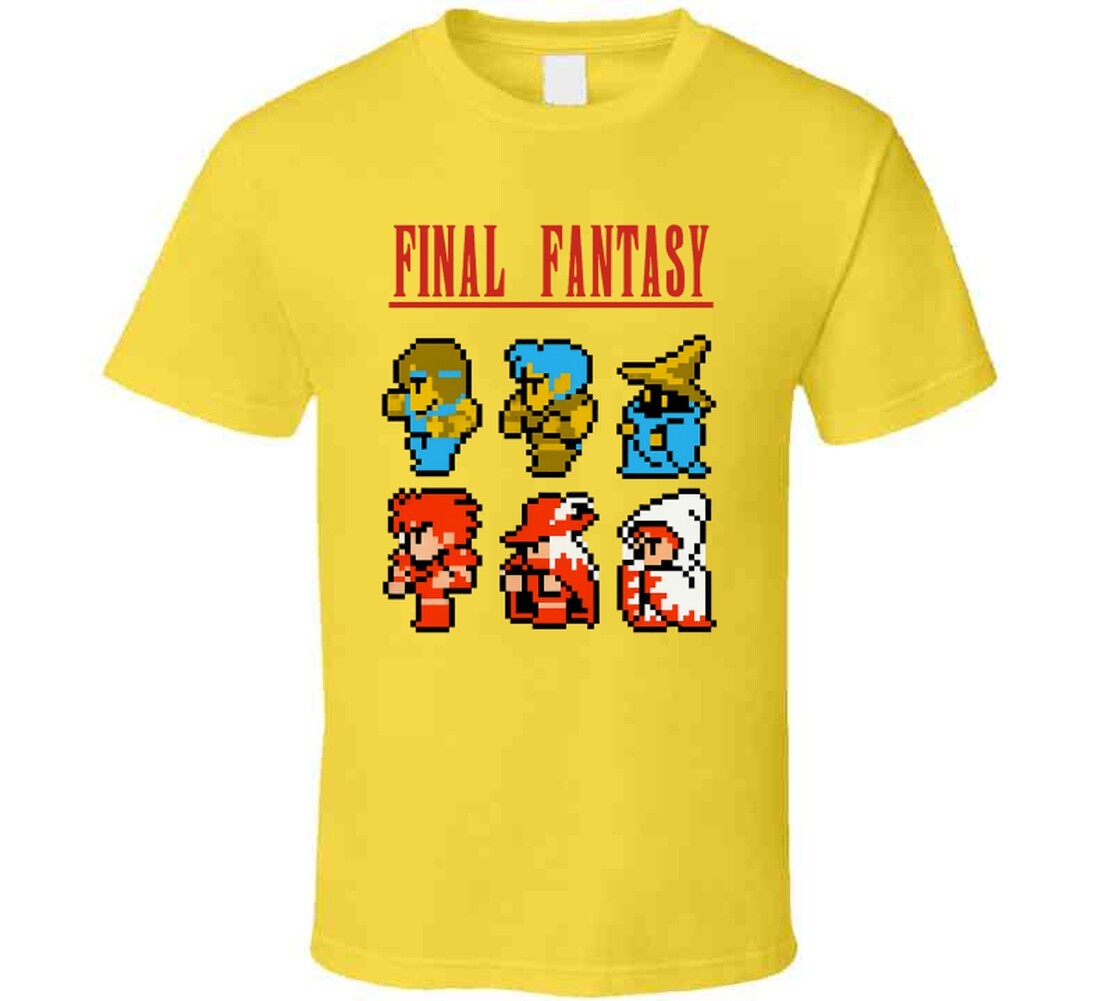 Final Fantasy 8 Bit Characters Retro Video Game T Shirt