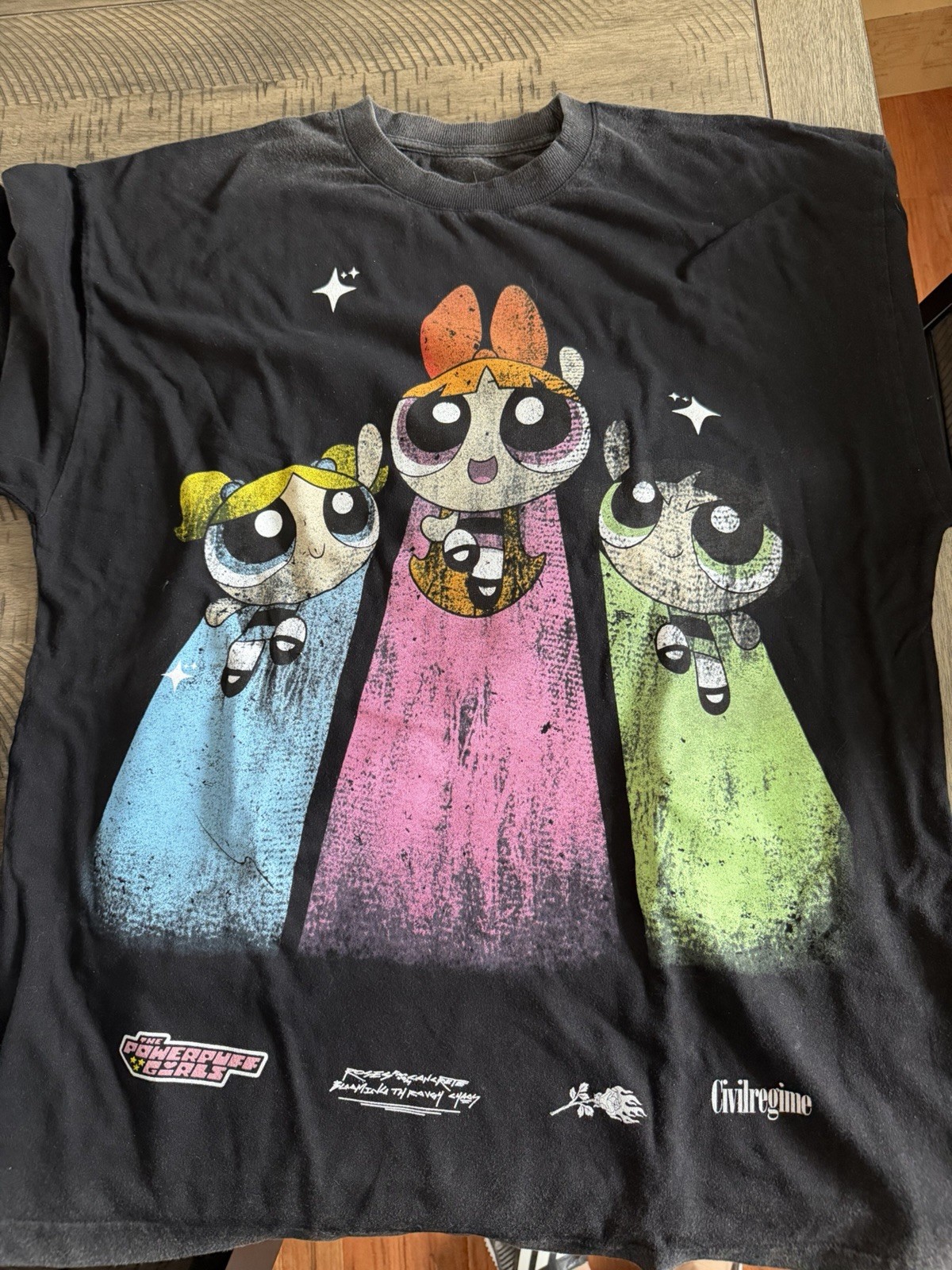 Civil Regime x The Powerpuff Girls Run the World Vintage Black XL No tags