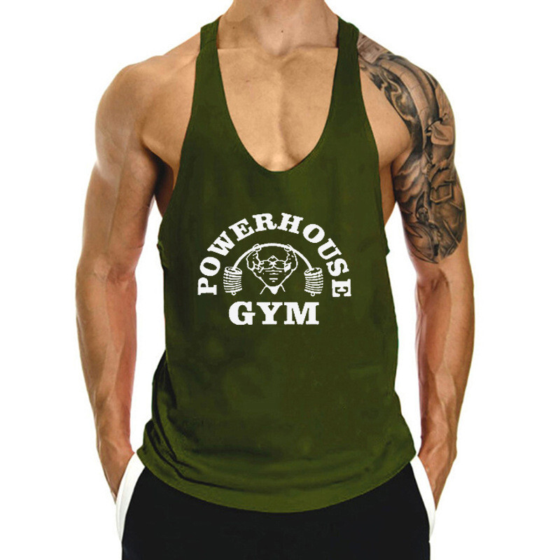 Men’s Gym Stringer Bodybuilding Tank Tops Workout Muscle Vest Sleeveless Shirts