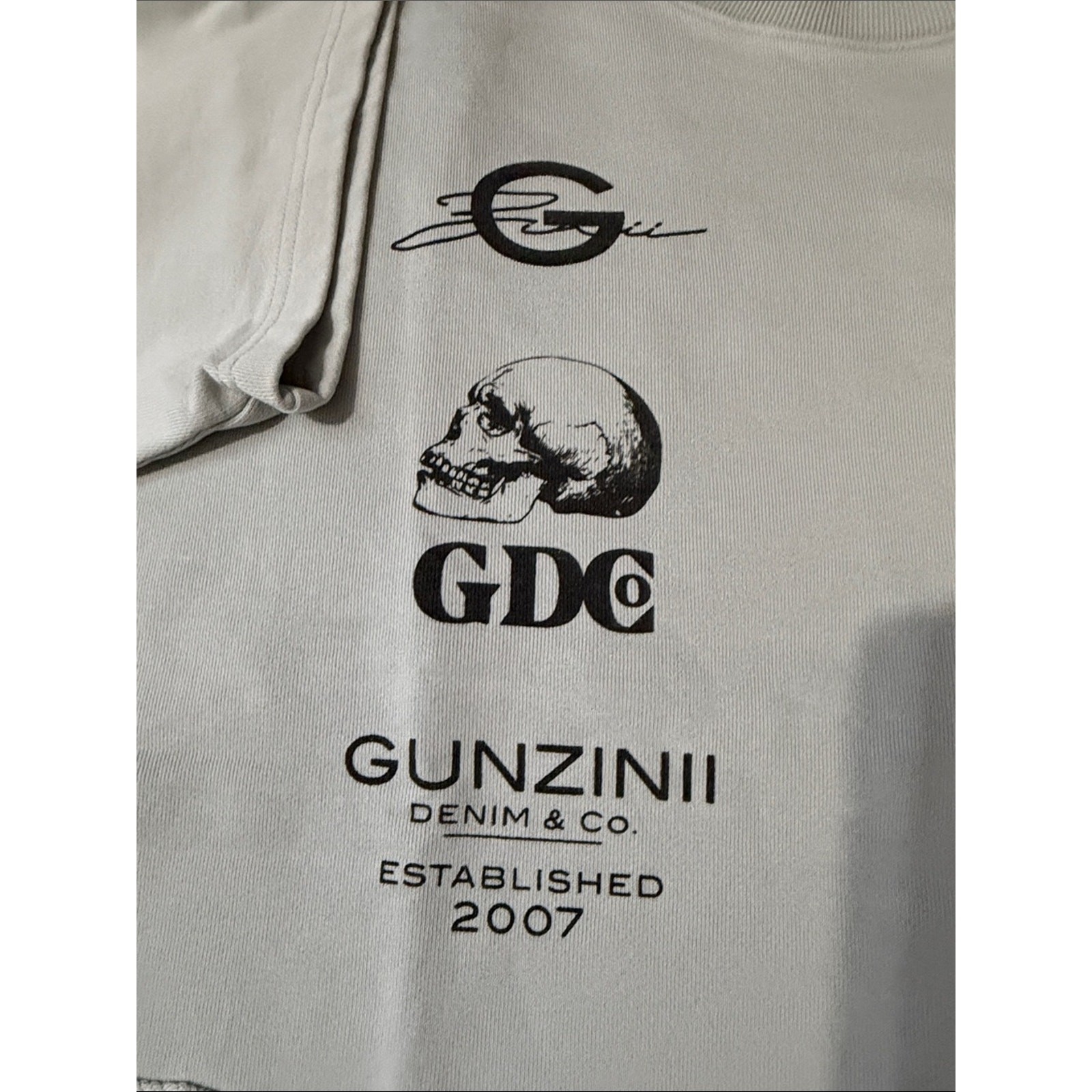 Gunzinii Denim & Co. “Heart on Fire” Split-Tone Graphic Tee