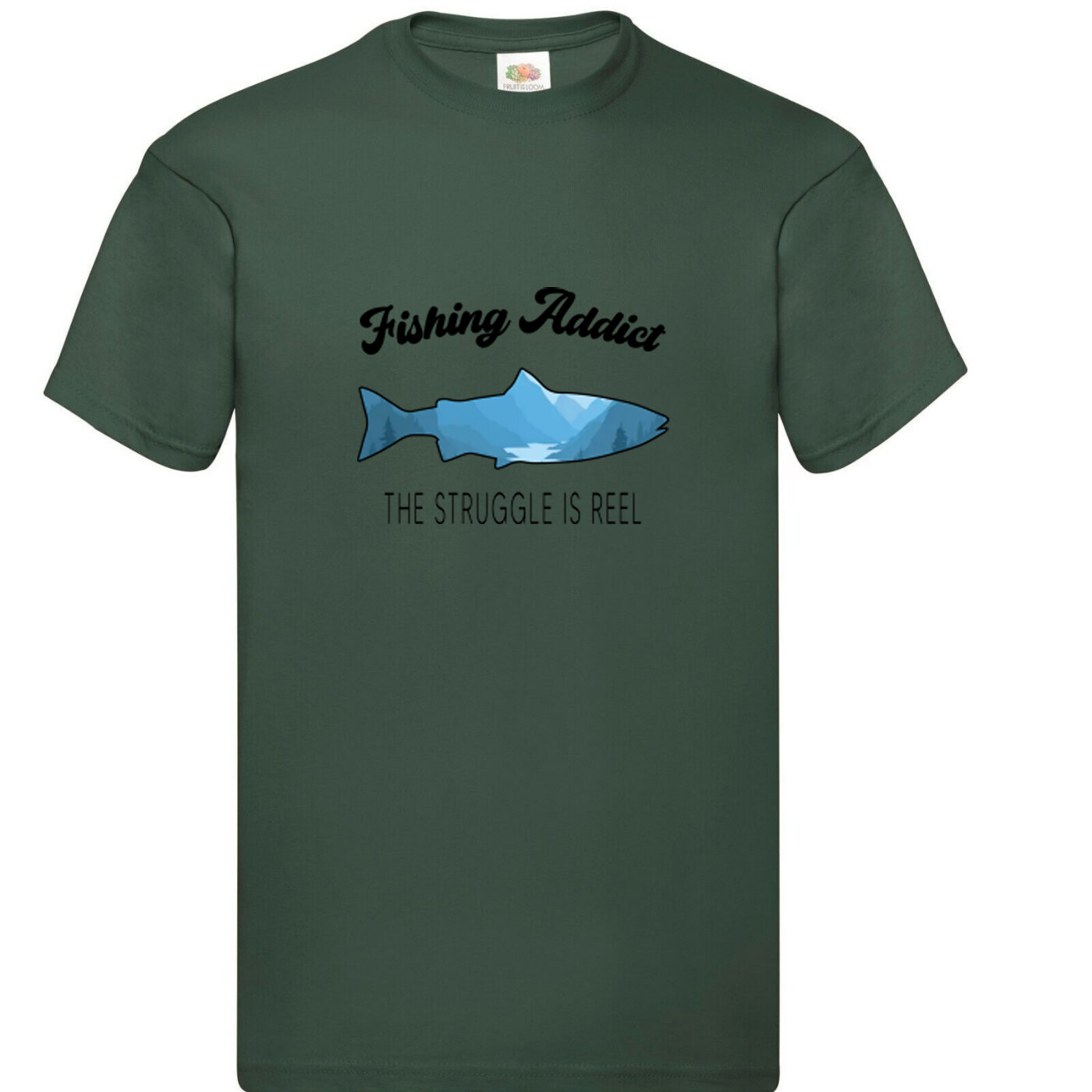 Fishing Addict The Struggle Humour Novelty T Shirt Various Colours And Sizes