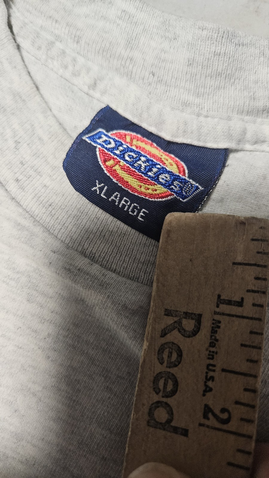 Vintage Dickies Shirt Mens XL Gray Faded Gradient Pocket Single Stitch