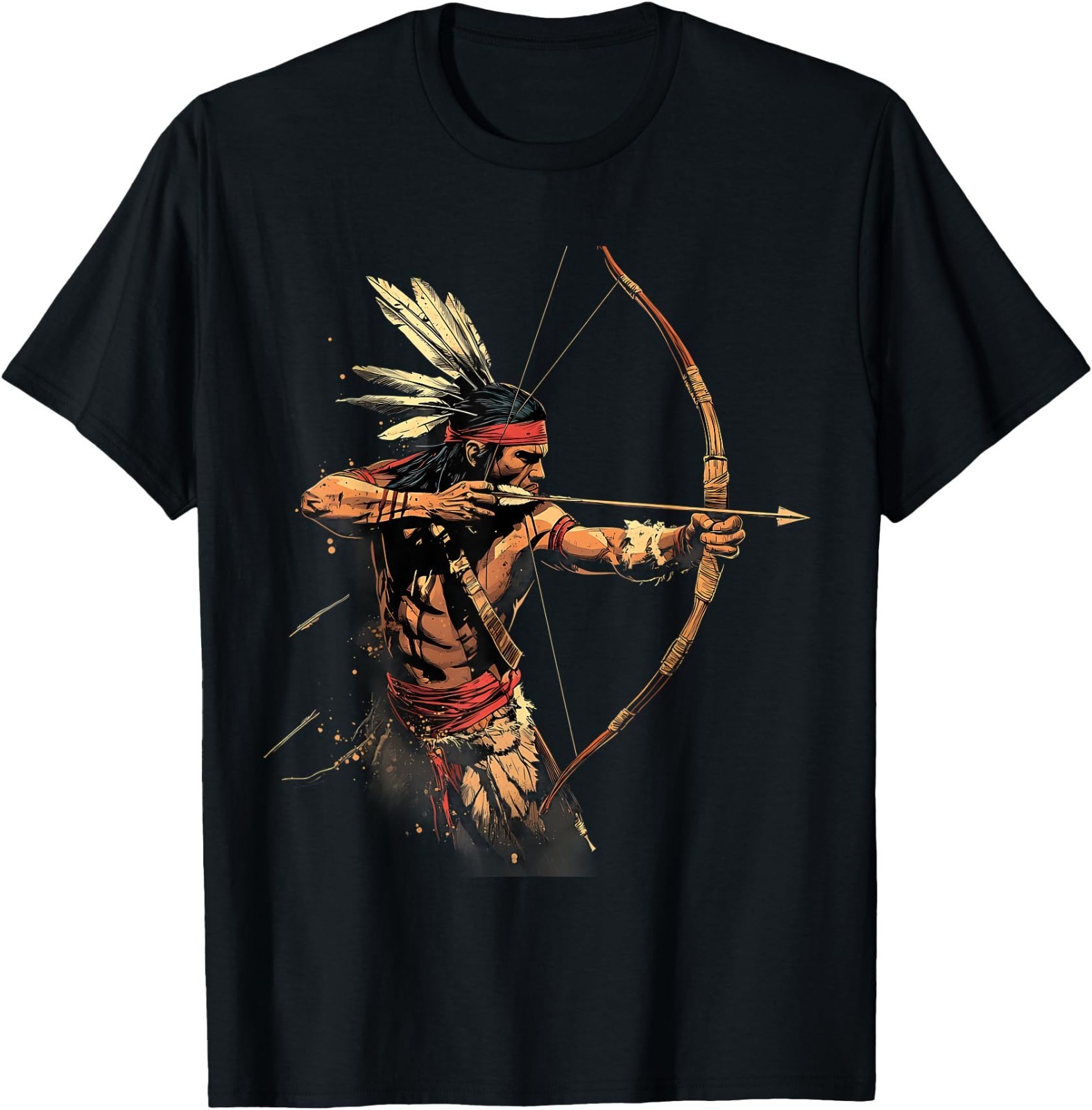 Native American Indian Chief Bow Arrow Native American Pride T-Shirt
