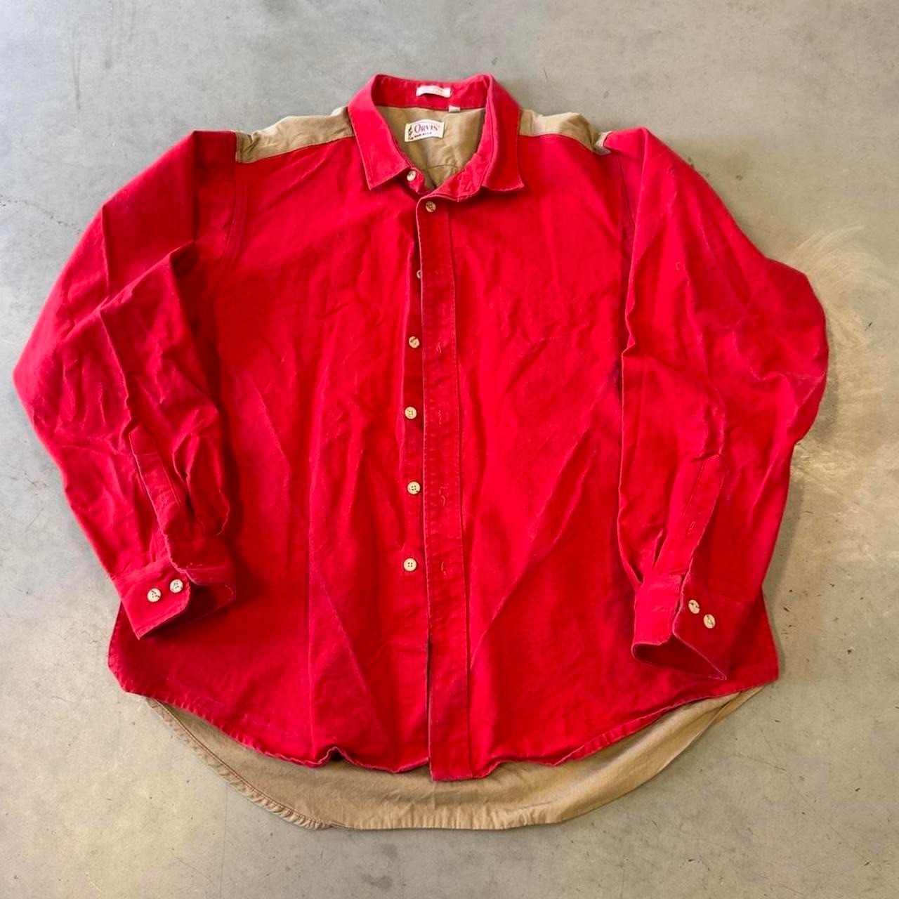 Vintage 90s orvis red button up flannel shirt