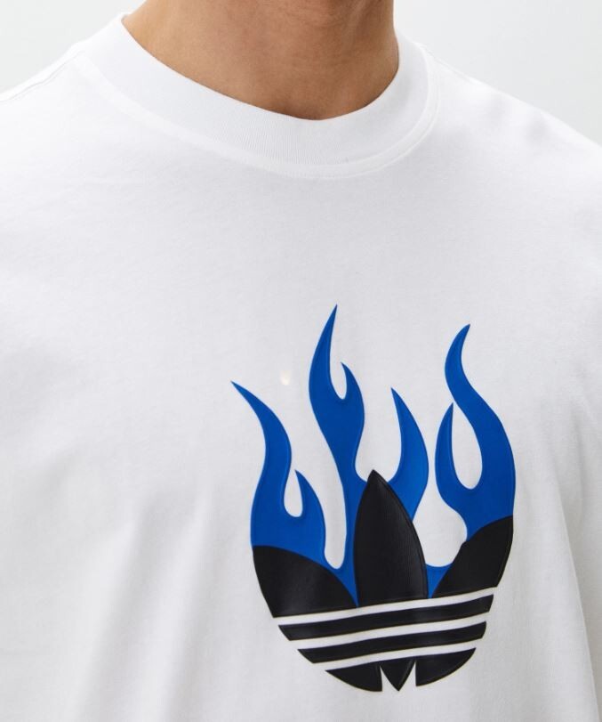 NEW MEN’S ADIDAS ORIGINALS TREFOIL FIRE LOGO TEE SHIRT ~SIZE 2XL #IS2944