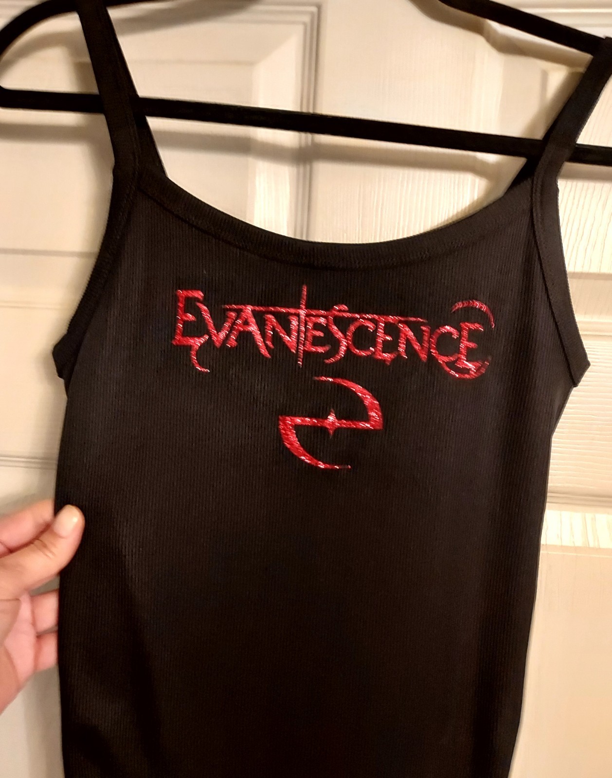 evanescence tank top Red Glitter evanescence crop top evanescence shirt XXs-2xl