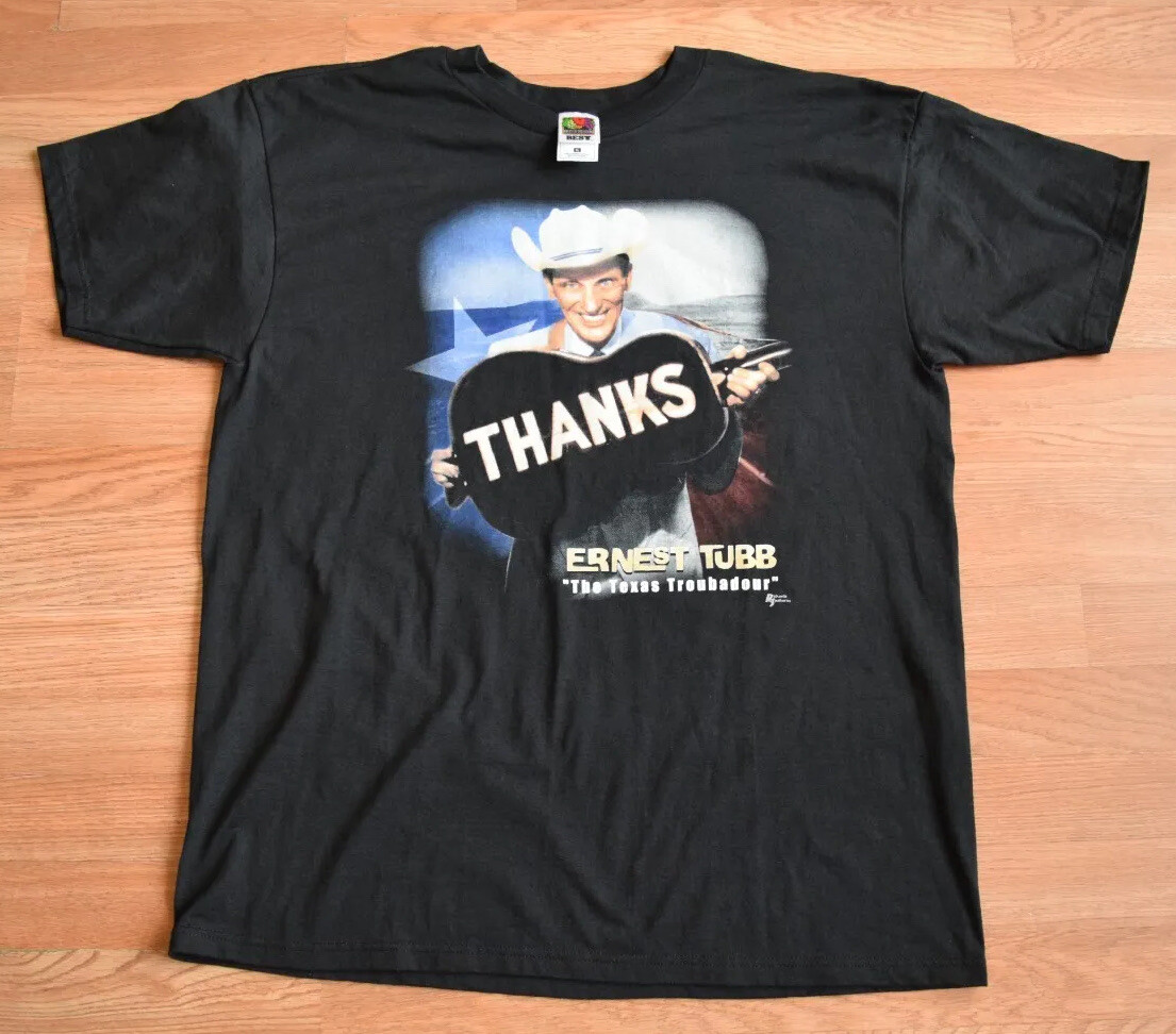 Vintage 1990s Ernest Tubb The Texas Troubadour Shirt Tee XL Willie Nelson Tour