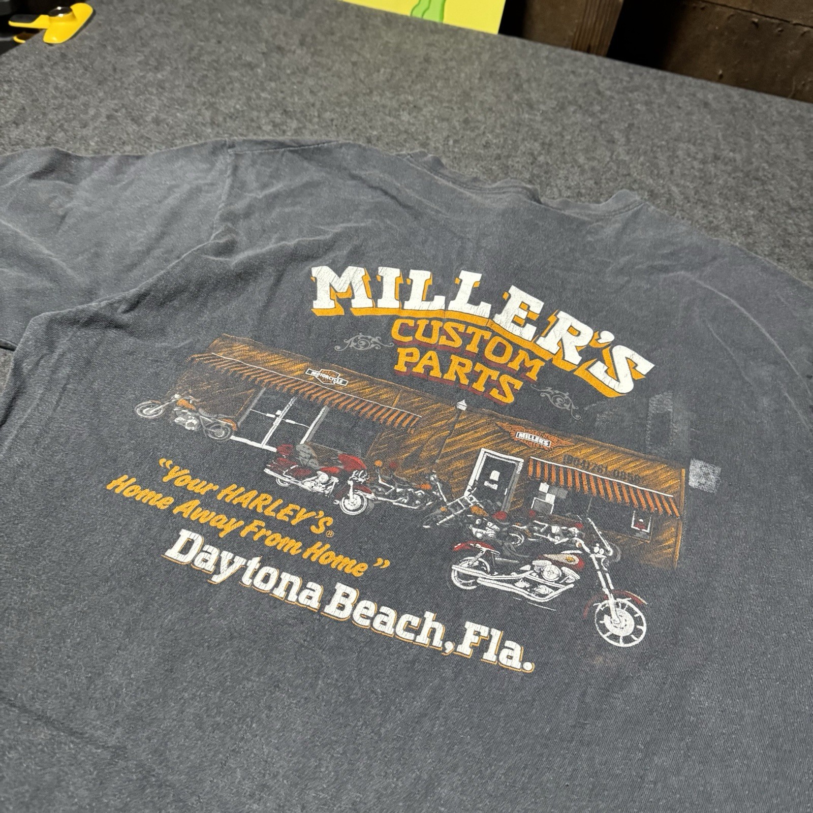 VTG 90s Millers Custom Parts Henley Biker Shirt Mens XL Fader Grunge