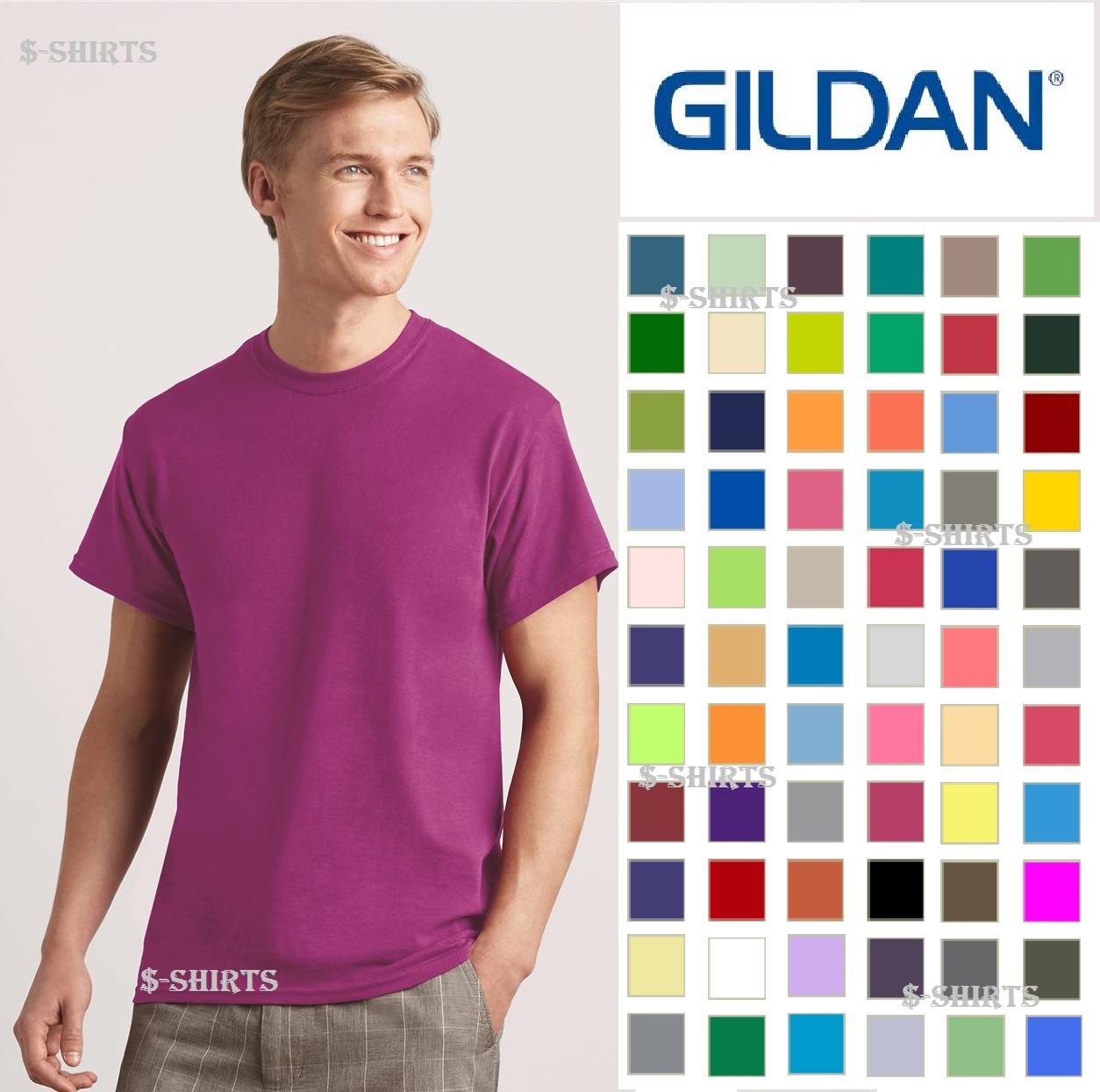 Gildan G500 5000 Heavy Cotton 70 Colors 2XL – 5XL Brand New On Sale!