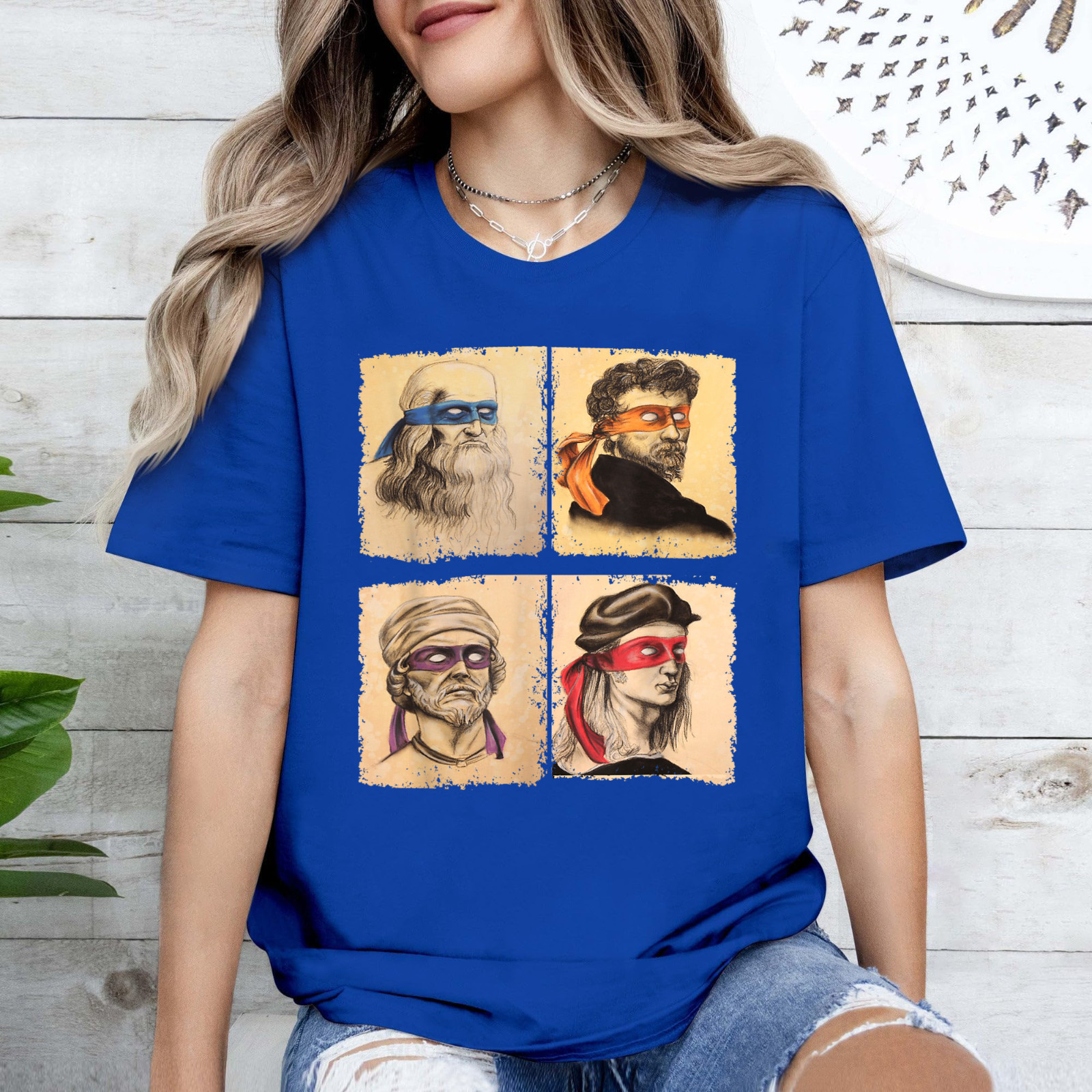 Humor Italian Artists T Shirt for Turtles Art Lovers T-Shirt