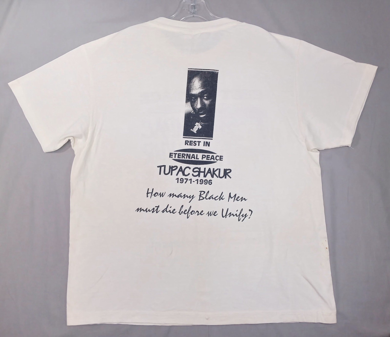 Vintage Double-Sided Tupac 2Pac T-Shirt Memorial In Memory 1996 90s Men’s XL