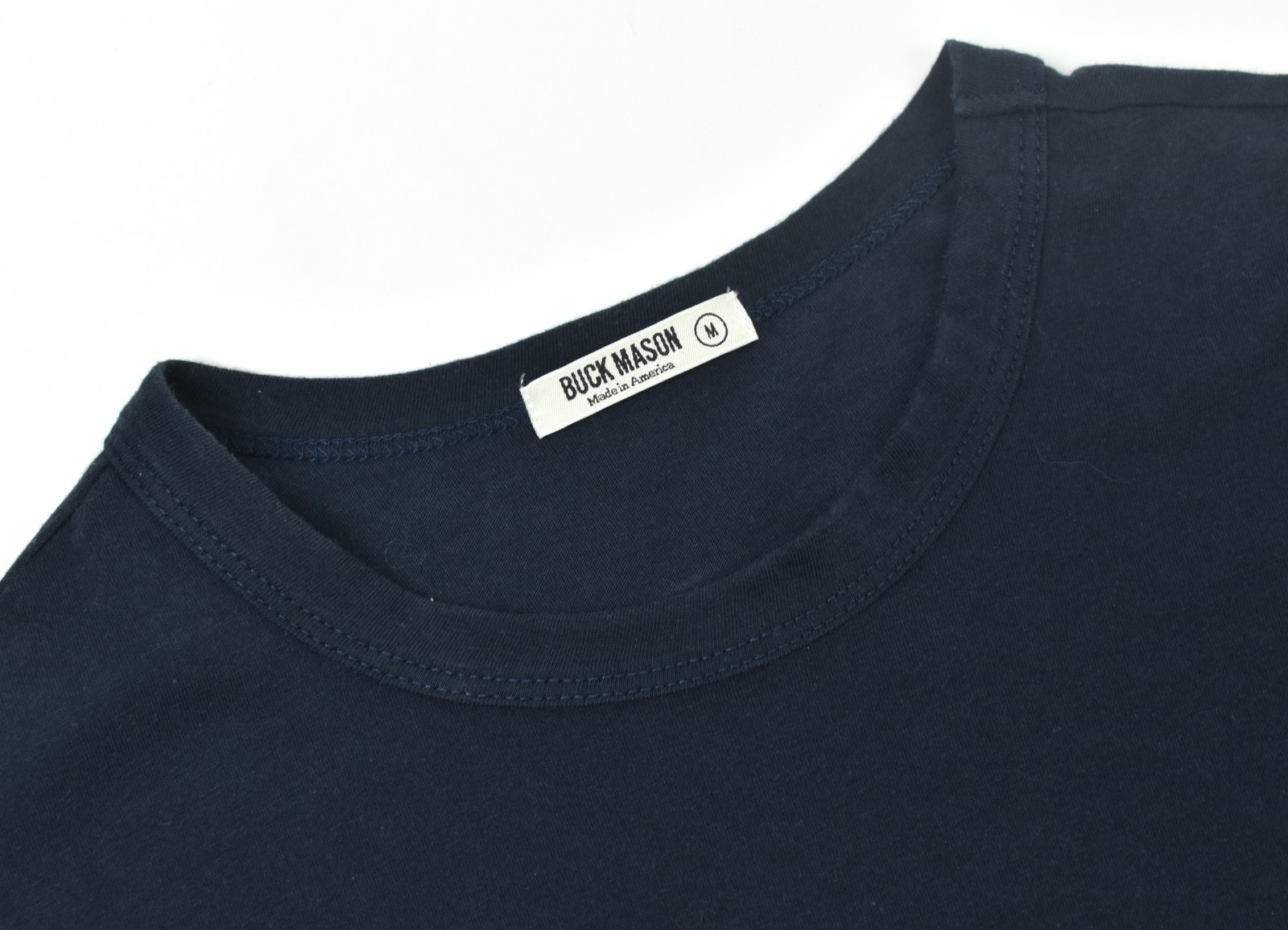 Buck Mason Navy Blue T-Shirt -M- 100% Cotton Short Sleeve Made in USA