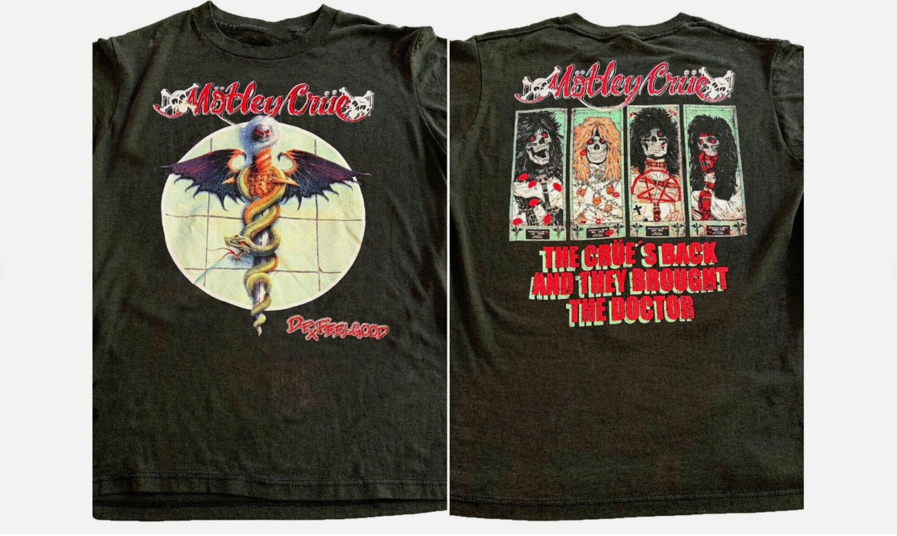 Motley Crue Dr Feel Good Double Sided Tour Shirt