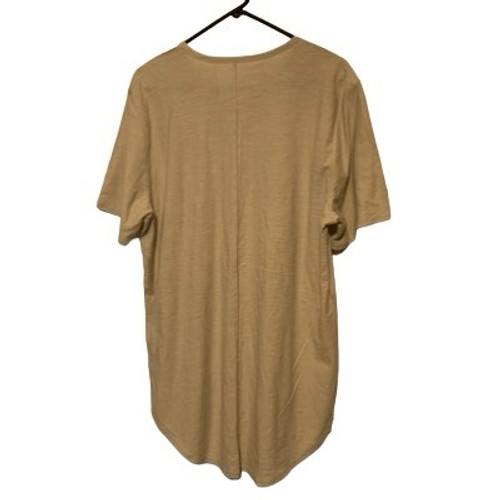 Carbon Size Men’s Large Longer Length Tan T-Shirt *New*