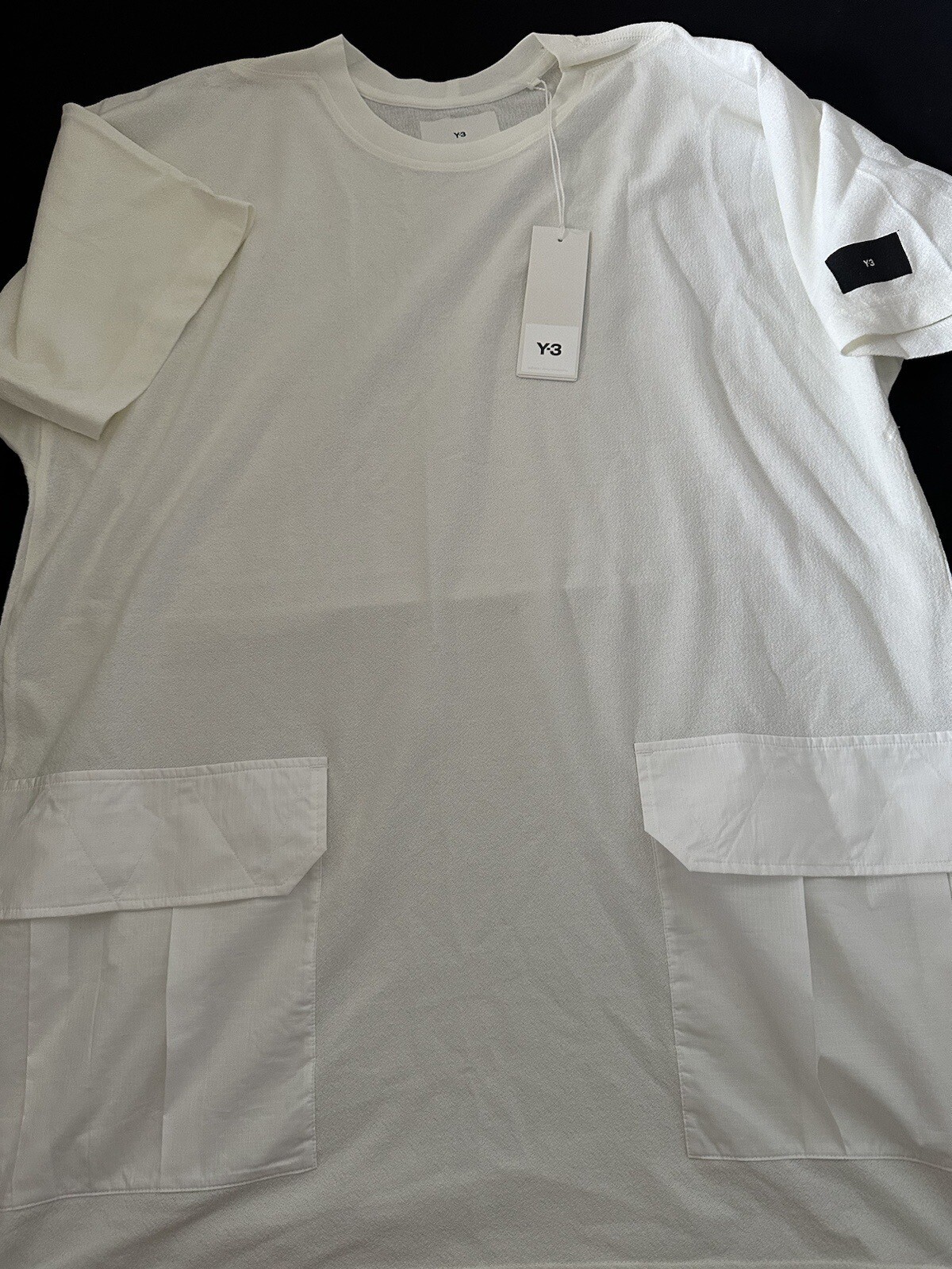 Adidas Y-3 Crepe Jersey Short Sleeve Pocket T-Shirt Tee Unisex Size S New HZ8863