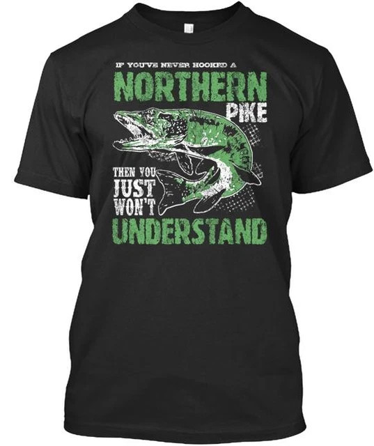 RARE! Northern Pike Fisherman Tee T-Shirt
