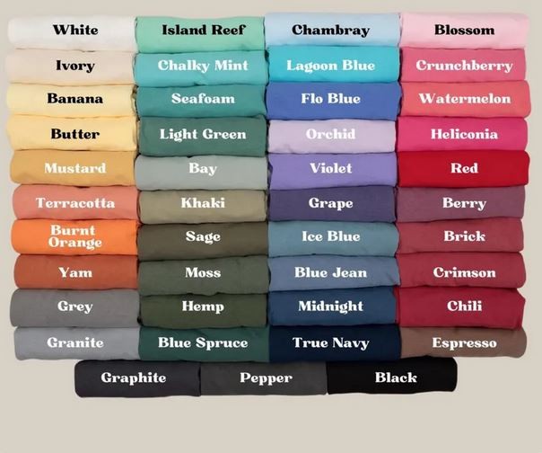5 Comfort Colors Garment Dye Ring Spun (Pocket ) T-Shirts Wholesale Bulk Lot