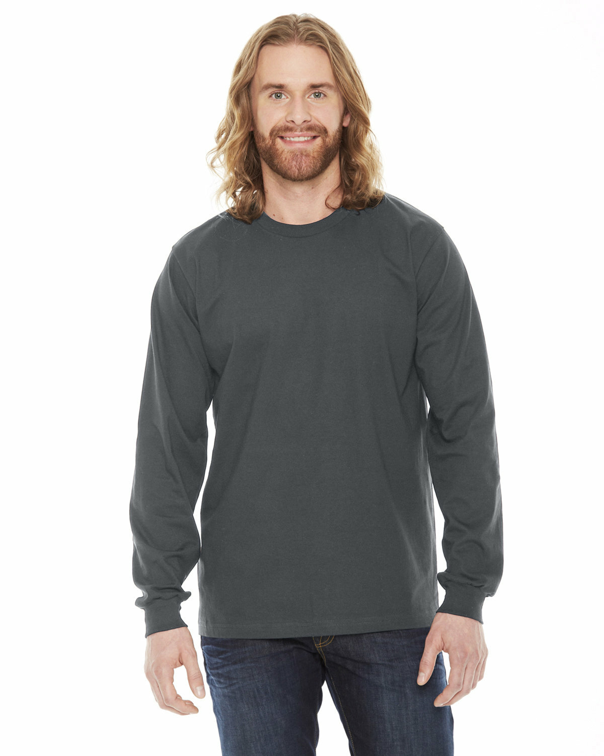 American Apparel Unisex Cotton/Polyester Fine Jersey Long Sleeves T Shirt 2007W