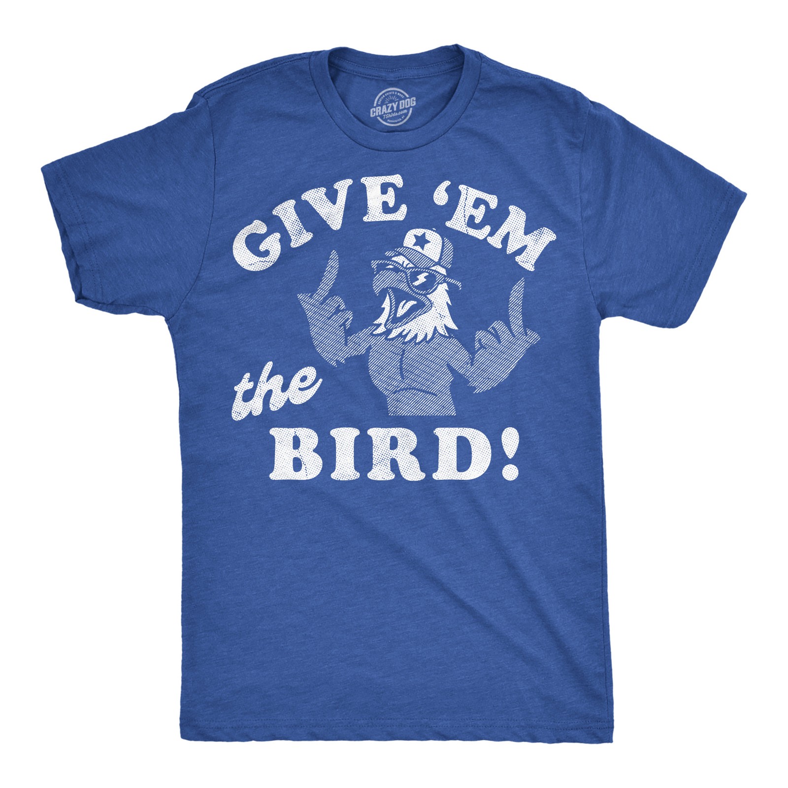 Mens Funny T Shirts Give Em The Bird Sarcastic Fourth Of July Graphic Novelty