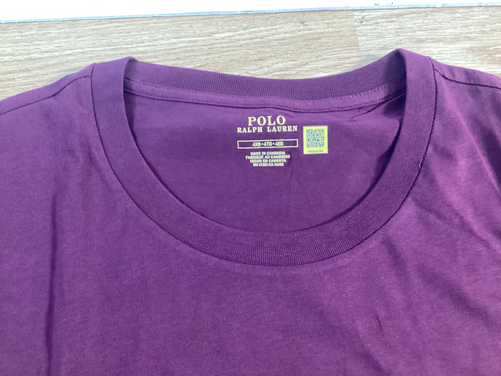 Mens Polo Ralph Lauren short sleeve crew neck t shirt Size 4XB Maroon