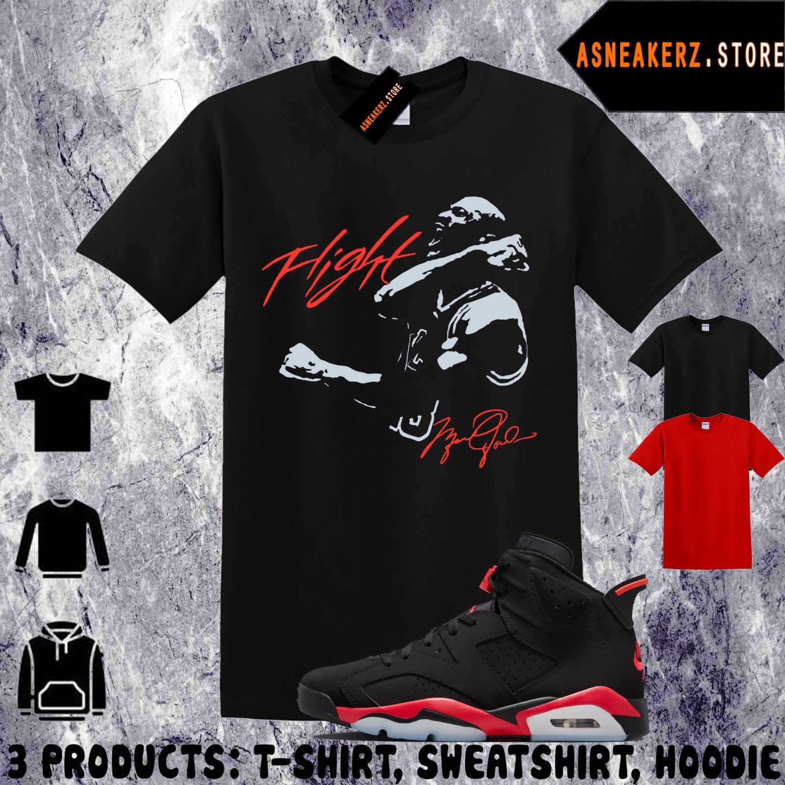 Shirt Matching AJ 6 Infrared Salesman 2026 Match Sneaker MJ Victory 6s T-Shirt