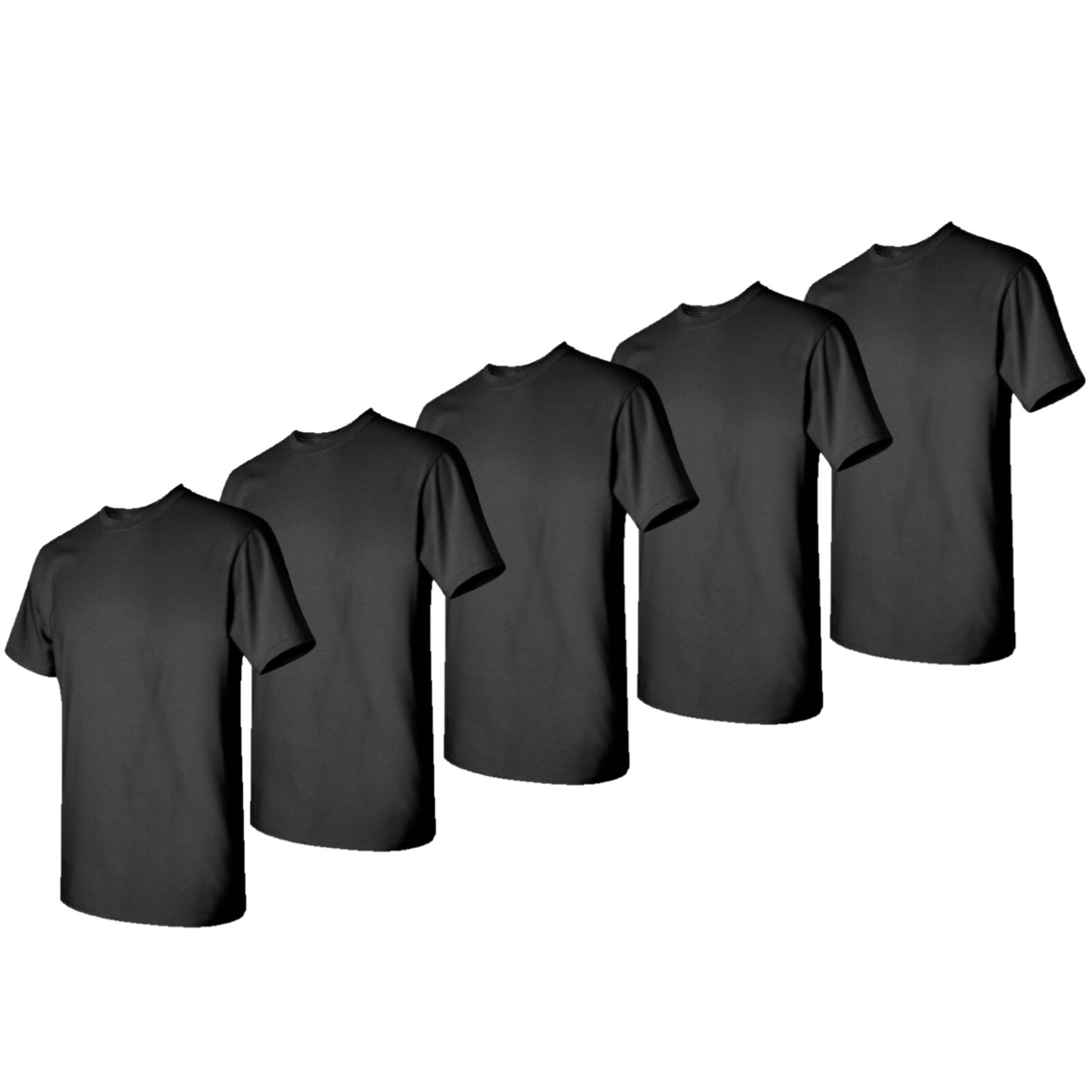 Gildan Heavy Cotton T-Shirt 5000 Unisex Plain Short Sleeves 5-Pack Tees Bulk Lot