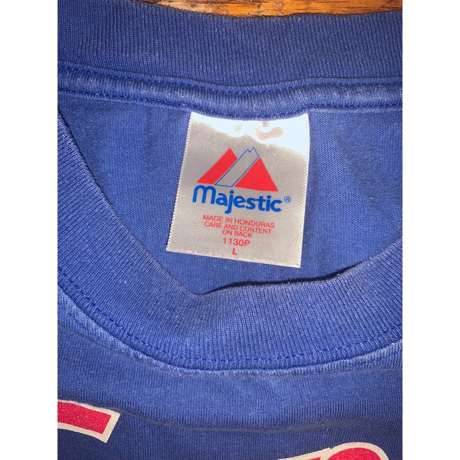 Vintage Montreal Expos Majestic T Shirt Large Blue MLB Baseball Tee