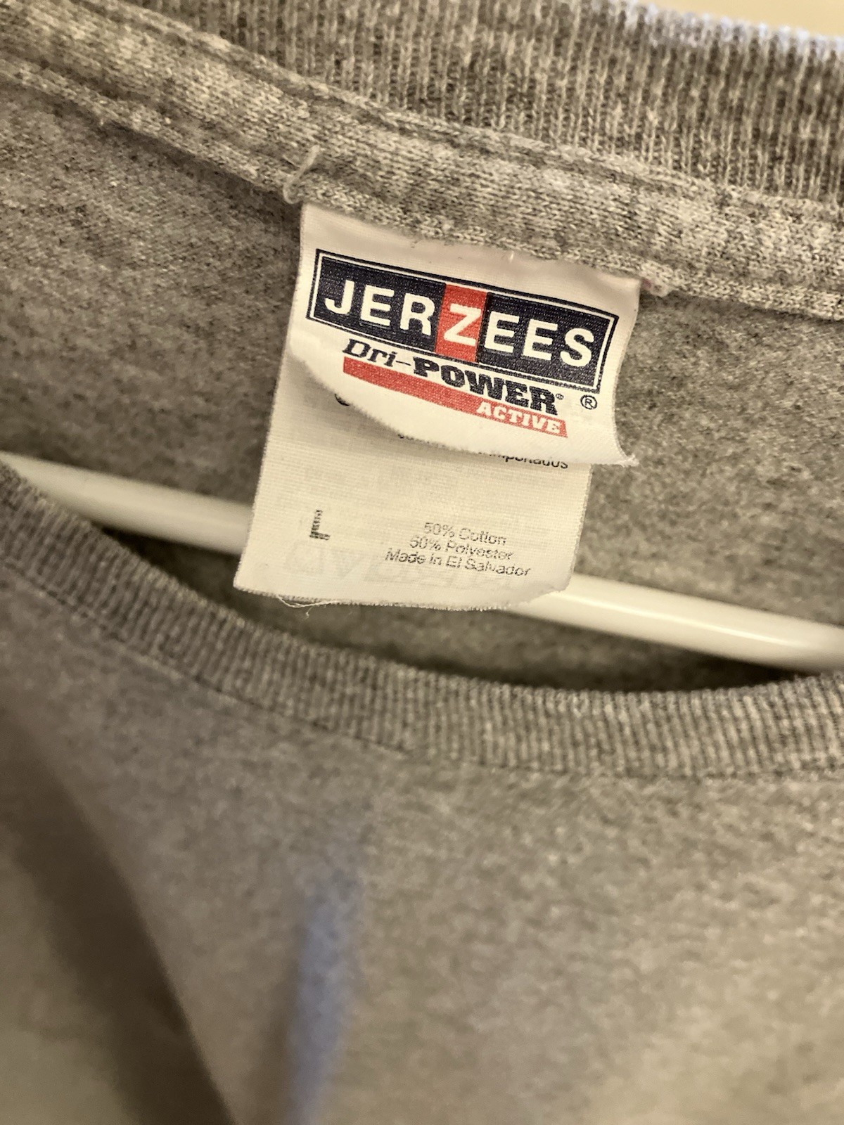 Jerzees Dri-Power Men’s L Reg Gray Firestone Building Products Graphic T-Shirt