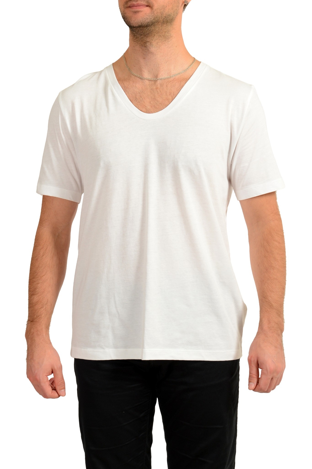 Hugo Boss Men’s “Dartin” White V-Neck T-Shirt US 2XL IT 56